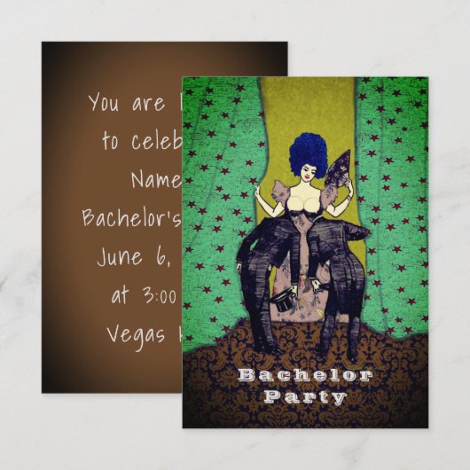 Bald Men – 学士招待状/ RSVP 招待状 (正面/裏面)