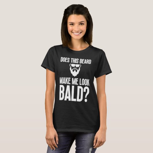 Bald Men Beard Man Hair Loss Balding Dad Baldness Tシャツ (正面フル)