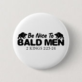 Bald Men Christian Bible Verse 缶バッジ (正面)
