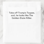 Bald Trump Looks Perverted Hankamer Artjunkhaus 長方形シール (バッグ)