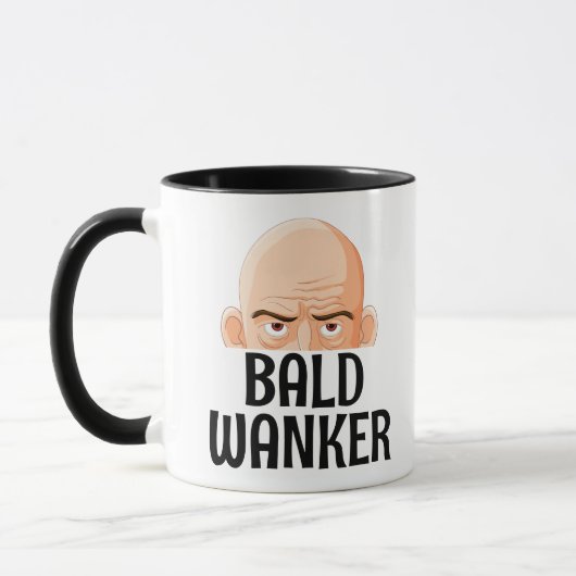  Bald wanker mug, Christmas Gift for someone bald マグカップ (左)