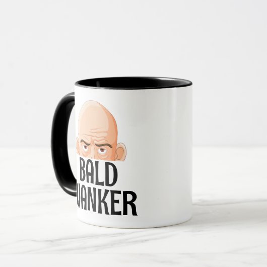  Bald wanker mug, Christmas Gift for someone bald マグカップ (正面左)