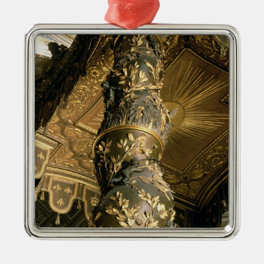 Baldacchinoからのオオムギ砂糖のコラム メタルオーナメント (正面)