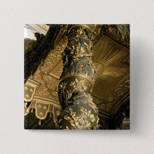 Baldacchinoからのオオムギ砂糖のコラム 缶バッジ (正面)