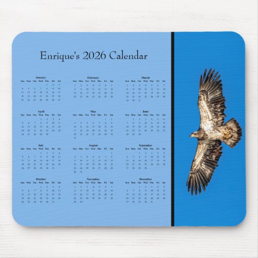 BaldEagle: Customize full year 2026 calendar Mouse マウスパッド (正面)