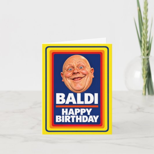 Baldi - ハゲ頭のバースデーカード カード (正面)