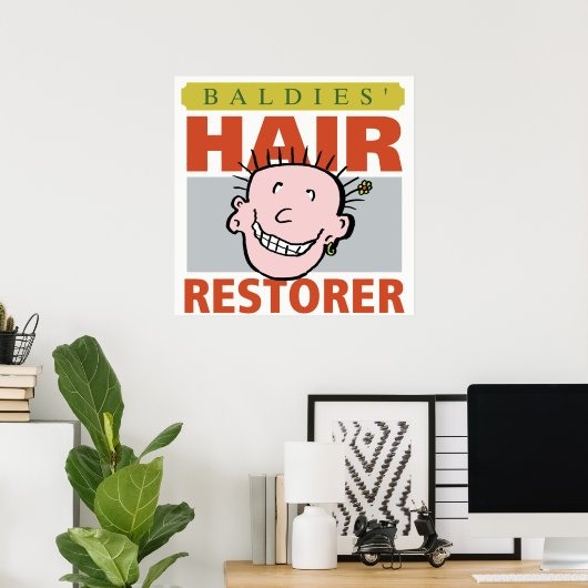 Baldies Hair Restorer ポスター (ホームオフィス)