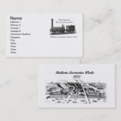 Baldwinのロコモーティブの仕事、古いIronsides 1832年 名刺 (正面/裏面)