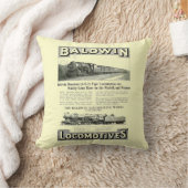 Baldwinの蒸気機関車山は1924年をタイプインします クッション (ブランケット)