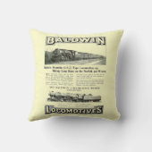 Baldwinの蒸気機関車山は1924年をタイプインします クッション (裏面)