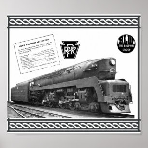 Baldwinペンシルバニアの鉄道T-1の蒸気機関車 ポスター