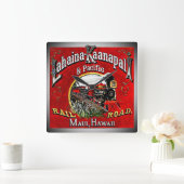 Baldwin機関車が付いている砂糖きびの列車 スクエア壁時計 (ホーム)