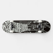 Balearic Islands Line Art Skate Deck スケートボード (横)