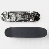 Balearic Islands Line Art Skate Deck スケートボード (横)