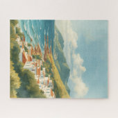 Balearic Islands Vintage French Riviera Travel ジグソーパズル (横)