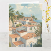 Balearic Islands Vintage French Travel カード (黄色い花)