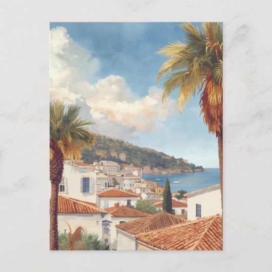 Balearic Islands Vintage French Travel シーズンポストカード (正面)