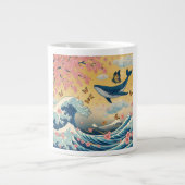 Baleia Celestial entre Cerejeiras – Arte IA ジャンボコーヒーマグカップ (正面)