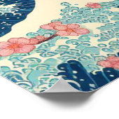 Baleia Celestial entre Cerejeiras – Arte IA ポスター (角)