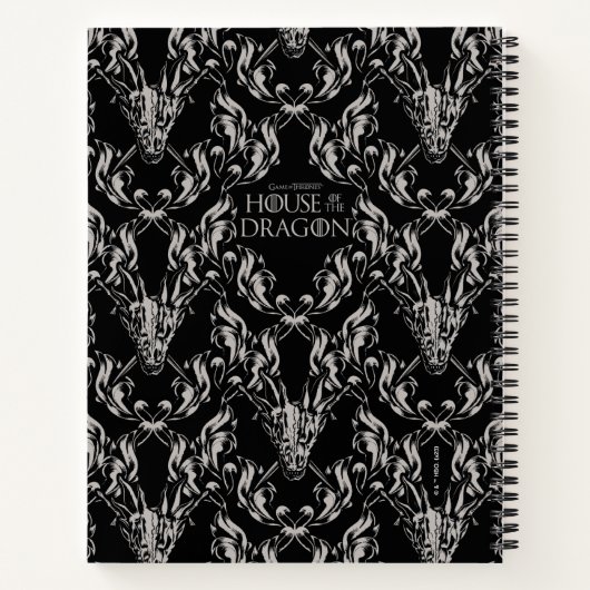 Balerion Skull Pattern ノートブック (裏面)