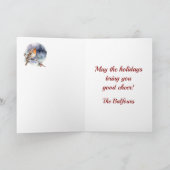 Balfour Crest & Robin付きタータンチェックパーソナライズされた カード (内部)