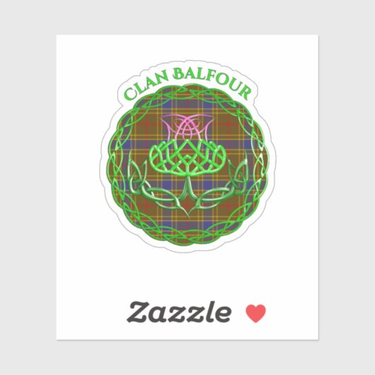 Balfour Scottish Tartan Celtic Thistle シール (シート)