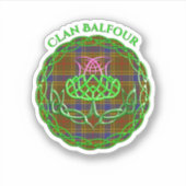 Balfour Scottish Tartan Celtic Thistle シール (正面)