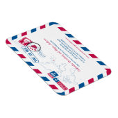 BALIエアメール結婚式の日付を保存する3x4 マグネット (右側)