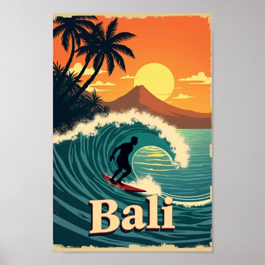 Bali Bliss – A Retro Surf Paradise ポスター (正面)