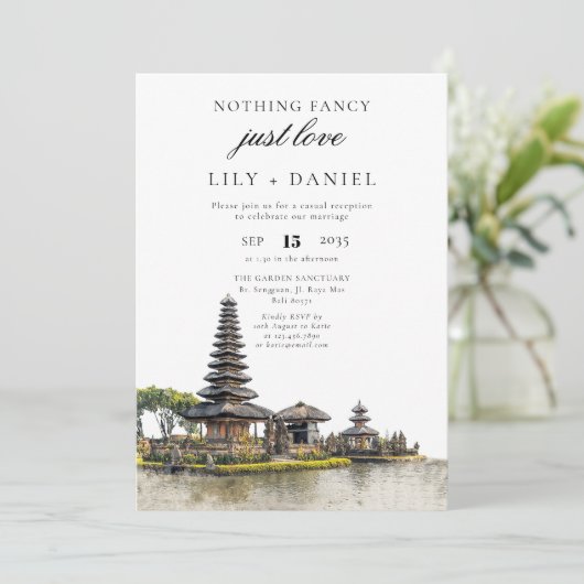 Bali Elopement Wedding Reception 招待状 (スタンド正面)