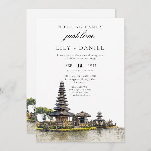 Bali Elopement Wedding Reception 招待状 (正面/裏面)