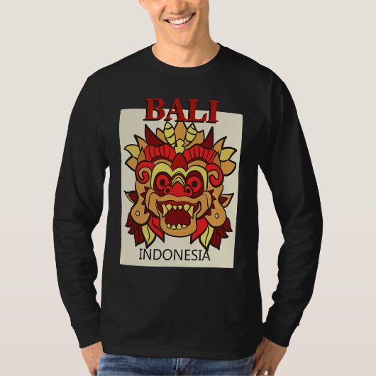 Bali Indonesia Dragon Mask Island Travel Holiday A Tシャツ (正面)