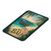 Bali Indonesia Illustration Travel Art Vintage マグネット (左側)