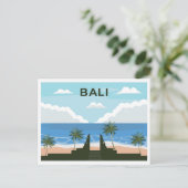 Bali Indonesia travel place illustration ポストカード (スタンド正面)