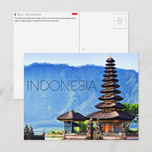 Bali, Indonesia Travel Postcard ポストカード (正面/裏面)