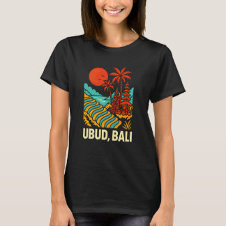 Bali Indonesia Ubud Vintage Womens Coastal Living Tシャツ