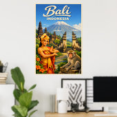 Bali Indonesia - Vintage Travel Poster ポスター (ホームオフィス)
