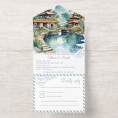 Bali Indonesia Wedding オールインワン招待状 (内側)