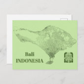 Bali Map ポストカード (正面/裏面)