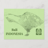 Bali Map ポストカード (正面)