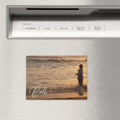 Bali Sunset Fisherman Fridge Magnet マグネット (インサイチュ (食洗機))