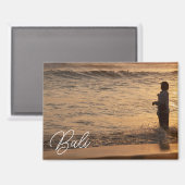 Bali Sunset Fisherman Fridge Magnet マグネット (正面/裏面)