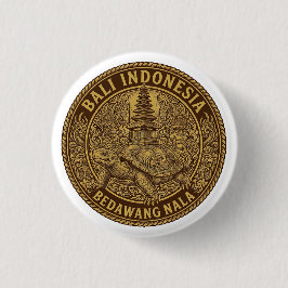 Bali Turtle Pagoda Coin Motif 缶バッジ