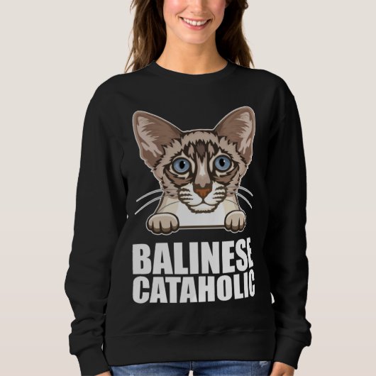 Balinese Balinese cat Balinese Dad 3 スウェットシャツ (正面)