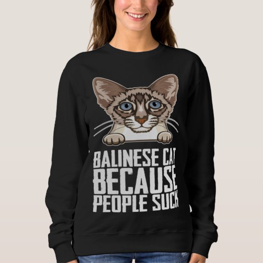 Balinese cat Balinese Balinese cats 13 スウェットシャツ (正面)