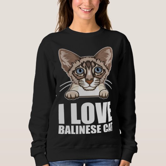 Balinese cats Balinese Dad Balinese Mom 6 スウェットシャツ (正面)
