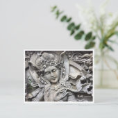 Balinese Goddess Stone Art Travel Postcard シーズンポストカード (スタンド正面)