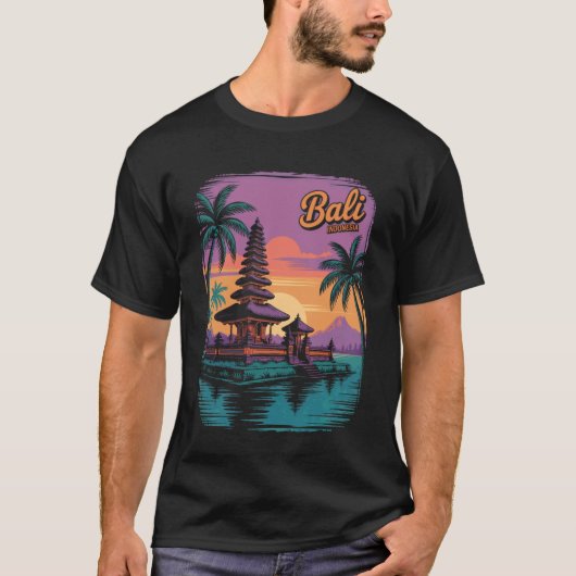 Balinese Temples Indonesian Vintage Bali Indonesia Tシャツ (正面)