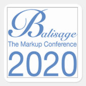 Balisage 2020ステッカー スクエアシール (正面)
