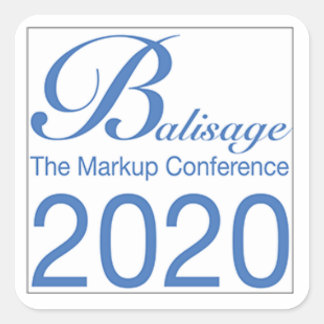 Balisage 2020ステッカー スクエアシール